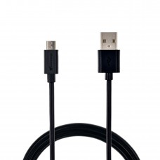 Кабель USB <-> microUSB, Black, 1 м, 2.1A, Grand-X, (PM01S)