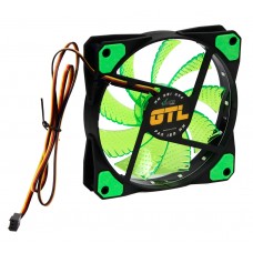 Вентилятор 120 mm GTL LED Green, 120x120x25мм, 2500 об/мин, 3 pin (GTL-120LGr)