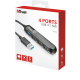 Концентратор USB 3.1 Trust Aiva, Black, 4 порта USB 3.1 (22260)