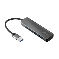 Концентратор USB 3.2 Trust Halyx Aluminium, Black, 4 порти USB 3.2, алюмінієвий корпус (23327)