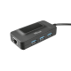 Концентратор USB 3.1 Trust Oila, Black, 3 порти USB 3.1 + 1 порт RJ45 Lan (20789)