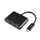 Адаптер Trust Multiport, Black, USB 3.1 Type C (M) - HDMI (F) / USB 3.1 (F) / USB 3.1 Type C (21260)