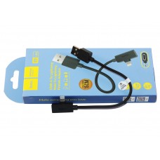 Перехідник USB - Lightning + Type C 0.15 м Hoco LS9 Brilliant Black