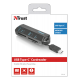 Картридер внешний Trust USB Type-C, Black, для SD/microSD/MMC/M2 (20968)