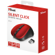 Мышь беспроводная Trust Mydo Silent Click, Red, оптическая, 1000/1400/1800 dpi (21871)