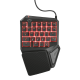 Клавіатура Trust GXT 888 Assa One Handed Gaming, Black, USB, для одной руки, 1,8 м (22881)