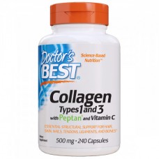 Колаген типів 1&3 500 мг, Peptan, Doctor's Best, 240 капсул (DRB00263)