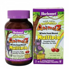 Мультивитамины для детей, вишня, Rainforest Animalz, Bluebonnet Nutrition, 90 жевательных конфет