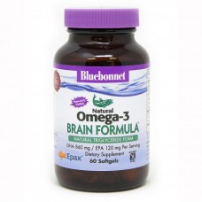 Омега-3 формула для мозку, Bluebonnet Nutrition, Omega-3 Brain Formula, 60 желатинових капсул (0944)