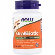 Орал пробиотики, OralBiotic, Now Foods, 60 леденцов (NF2921)