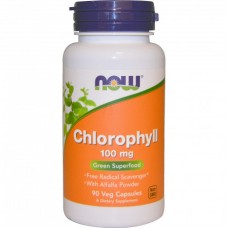 Хлорофилл 100 мг, Now Foods, 90 гелевых капсул (NF2645)