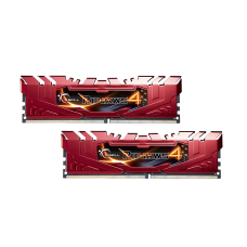 Память 8Gb x 2 (16Gb Kit) DDR4, 2666 MHz, G.Skill Ripjaws 4, Red (F4-2666C15D-16GRR)