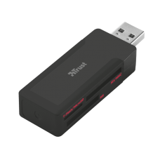 Картридер зовнішній Trust MRC-110 Mini, Black, USB 2.0, для SD/microSD/MS (21167)