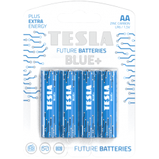 Батарейка AA (R6), солевая, Tesla Blue+, 4 шт, 1.5V, Blister (8594183392165)