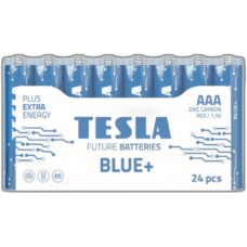 Батарейка AAA (R03), солевая, Tesla Blue+, 24 шт, 1.5V, Blister (8594183392219)