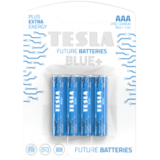 Батарейка AAA (R03), солевая, Tesla Blue+, 4 шт, 1.5V, Blister (8594183392196)