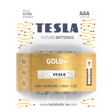 Батарейка AAA (LR03), щелочная, Tesla Gold+, 4 шт, 1.5V, Blister (8594183392264)