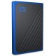 Внешний накопитель SSD, 500Gb, Western Digital My Passport Go, Black/Blue (WDBMCG5000ABT-WESN)
