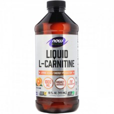 L- карнитин жидкий с цитрусовым вкусом, L-Carnitine, Now Foods, 1000 мг, 473 мл (NF0065)