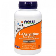 L-карнитин, L-Carnitine, Now Foods, порошок, 85 гр (NF0217)