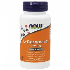 L-карнозин, L-Carnosine, Now Foods, 500 мг, 50 вегетарианских капсул (NF0078)