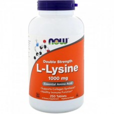L-лизин, L-Lysin, Now Foods, 1000 мг, 250 таблеток (NF0123)