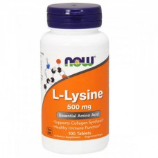 L-лизин, L-Lysin, Now Foods, 500 мг, 100 таблеток (NF0100)