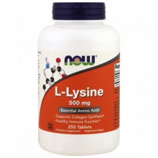 L-лизин, L-Lysin, Now Foods, 500 мг, 250 таблеток (NF0102)