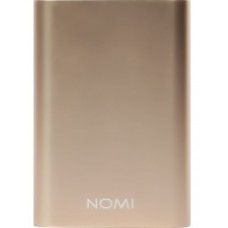 Универсальная мобильная батарея 10000 mAh, Nomi U100 (2.1A, 4USB) Gold