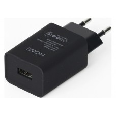 Мережевий зарядний пристрій Nomi, Black, 1xUSB, 2.1A (HC05211)