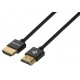 Кабель HDMI - HDMI, 1 м, Black, V2.0, 2E, Ultra Slim (2E-W9668BL-1M)