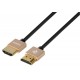 Кабель HDMI - HDMI 1 м 2E Black/Gold, V2.0, Ultra Slim (2E-W9668G-1M)