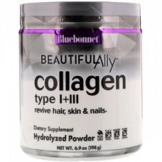 Колаген 1 і 3 типу, Beautiful Ally, Bluebonnet Nutrition, Collagen Type I + III, порошок 198 г