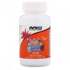 Мультивитамины для детей, Kid Vits, Now Foods, со вкусом ягод, 120 жевательных таблеток (NF3882)