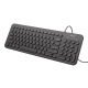 Клавиатура Trust Muto Silen, Black, USB, бесшумное нажатие, 12 мультимедийных клавиш, 1,5 м (23408)