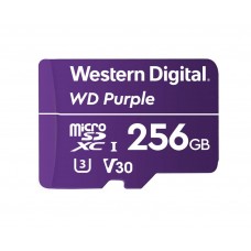 Карта памяти microSDXC, 256Gb, Class10 UHS-I V30, Western Digital Purple, без адаптера (WDD256G1P0A)