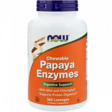 Пищеварительные ферменты папаи, Papaya Enzymes, Now Foods, 360 леденцов (NF2972)
