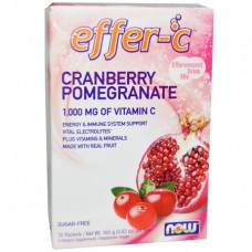 Поддержка иммунитета, Effer-C, Now Foods, со вкусом клюквы и граната, 30 пакетиков (NF0618)