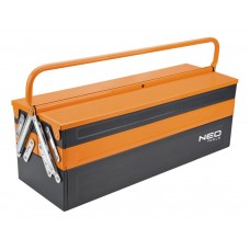 Ящик для инструмента NEO Tools, металлический, 200x555x210 мм, 5 кг, Black-Orange (84-101)