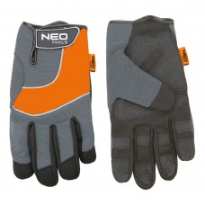 Рукавички робочі NEO Tools, синтетична шкіра, розмір 10.5, Black-Grey (97-605)