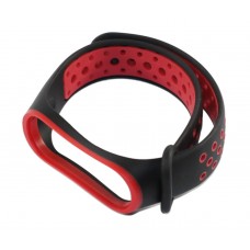 Силиконовый браслет для Mi band 3/4 Sport, Black-red