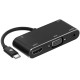 Адаптер 2E, Black, USB Type-С (M) - USB 3.0 (F)/AUX/HDMI (F)/VGA (F)/USB Type-С (F) (2E-W1408)