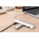 Концентратор USB 3.0 Type-C Digitus, Silver, 4 порти USB 3.0, алюмінієвий корпус (DA-70242-1)