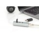 Концентратор USB 2.0 Type-C Digitus, Silver, 3 портов USB 2.0 + RJ45 Lan (DA-70253)