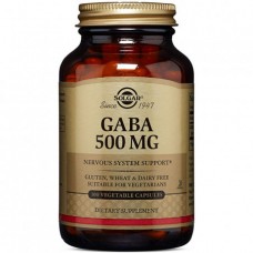 GABA (гамма-аміномасляна кислота), Solgar, 500 мг, 100 вегетаріанських капсул