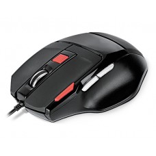 Мышь REAL-EL RM-500 Gaming, Black, USB, оптическая, 800/1200/1600/2000 dpi, 6 кнопок, 2 м