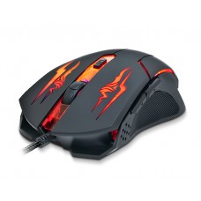 Миша REAL-EL RM-520 Gaming, Black, USB, оптична, 800/1200/1600/2400 dpi, 5 кнопок, 1,5 м, LED підсвічування