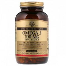 Омега-3, ЭПК и ДГК, Triple Strength, 700 мг, Solgar, 120 желатиновых капсул (SOL02053)