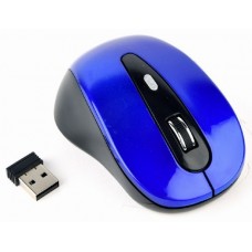 Мышь Gembird MUSW-6B-01-B беспроводная, Black/Blue, dpi:1600, USB, 2xAAА (MUSW-6B-01-B)