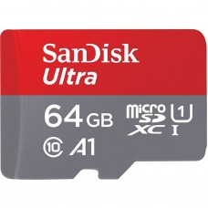 Карта пам'яті microSDXC, 64Gb, Class10 UHS-I, SanDisk Ultra A1, без адаптера (SDSQUAR-064G-GN6MN)